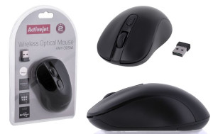 Activejet mysz bezprzewodowa USB AMY-305W, zasilanie baterią 1x 1,5V AA