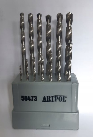 Komplet Wierteł Wiertło Do Metalu 2-8mm Białe 13sz