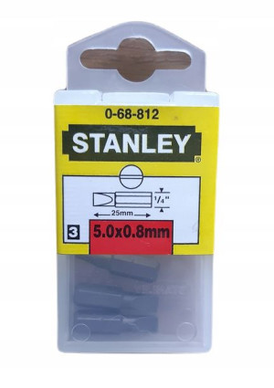 Końcówki Bit's Bitów 5 X 25mm Płaskie 3szt Stanley