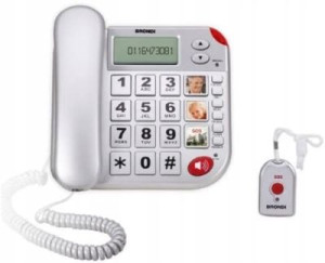 TELEFON STACJONARNY DLA SENIORA z pilotem