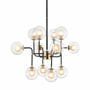 Zuma Line P0454-12c-sdgf Riano Lampa Wisząca Gold+black+clear+opal