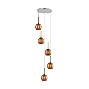 Zuma Line Md1629-5b Monic Lampa Wisząca Miedź/copper