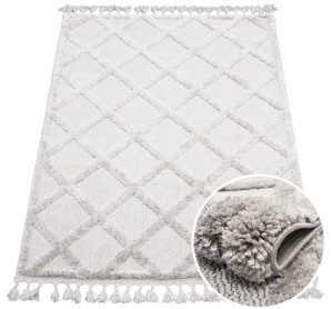 Dywan Boho Berber 01 szary 80x150