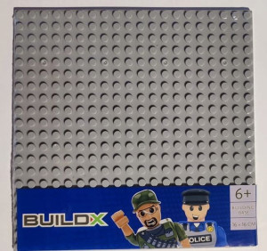 BUILDX płytka konstrukcyjna do lego szara 16X16