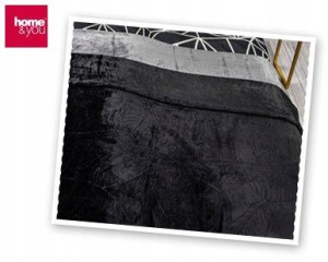 home&you koc flanelowy ze wzorem black 150x200