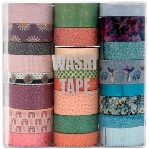 Craft Sensations Washi tape taśma 24 sztuki MEGA