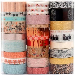 Craft Sensations Washi tape taśma 24 sztuki MEGA