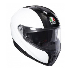 Kask Agv Sportmodular Carbon/white Biały Gratisy