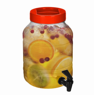 Nietłukący Słój Słoik Z Kranikiem 5l Napoje Lemoniada Dzbanek Woda