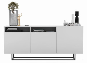 Komoda RTV Loft Industrialna biały MAT szafka RTV Loft biała 180 cm