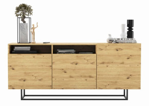 Komoda RTV Loft szafka RTV Loft Industrialna Dąb Artisan MAT 180 cm