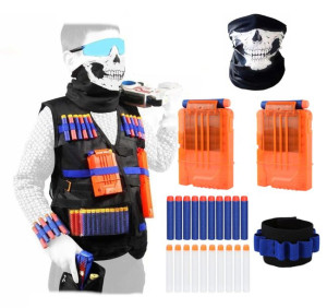 Akcesoria do Nerf kamizelka, bandana, 2x magaz 6strz, opaska, 20 strz.