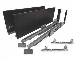 Szuflada Hafele Matrix S Slim L500 Wysoka Czarna