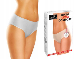 GATTA BIKINI COMFORT, figi bezszwowe, BIAŁE, M