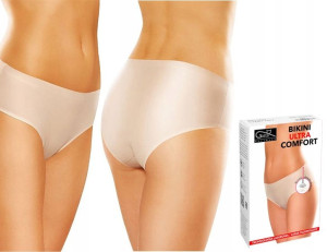 GATTA BIKINI COMFORT, figi bezszwowe, BEŻOWE, XL
