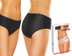 GATTA BIKINI COMFORT, figi bezszwowe, CZARNE, XL