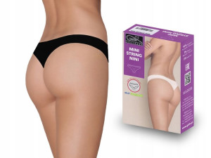 Majtki Gatta Mini String Nini bezszwowe czarne, XL
