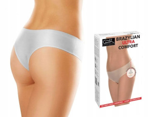 GATTA Figi BRAZYLIAN COMFORT, bezszwowe, BIAŁE, M