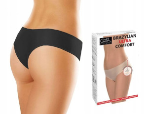 GATTA Figi BRAZYLIAN COMFORT bezszwowe, CZARNE, XL