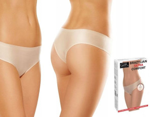 GATTA Figi BRAZYLIAN COMFORT, bezszwowe BEŻOWE, L