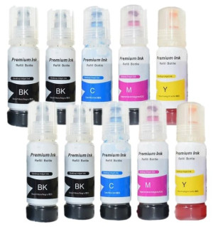 10x Tusz Zamiennik Do Epson EcoTank L3156 L5190