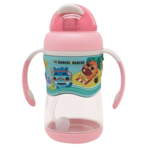 Marcus & Marcus - Bidon z obciążoną słomką 2in1 350 ml Pink