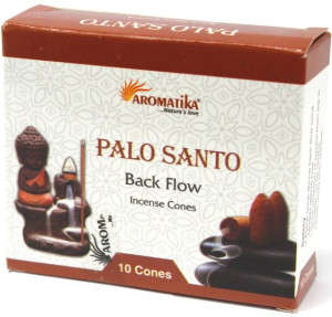 Kadzidełka stożkowe z przepływem zwrotnym Drzewny Palo Santo 10 szt. - Back