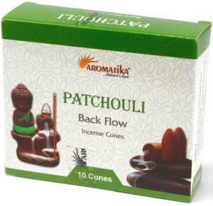 Kadzidełka stożkowe z przepływem zwrotnym Patchouli 10 szt. - Backflow