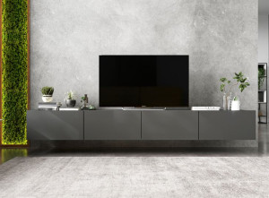 Wisząca Szafka RTV Loft grafit MAT komoda RTV Loft 240 cm