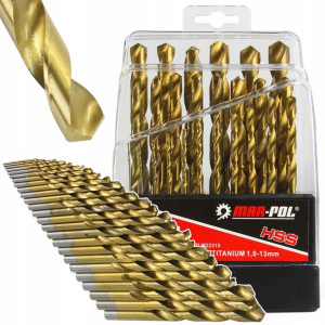 Wiertła Do Metalu Zestaw 29 Wierteł 1-13mm Tytan