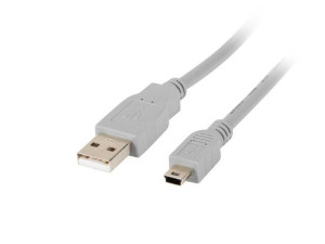 Kabel przewód mini USB 1.8m szary Lanberg