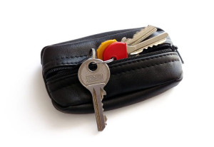 Klasyczne skórzane etui na klucze, kluczówka skórzana - rozmiar Mini