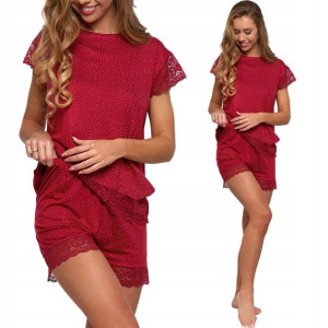 Moraj Piżama Damska Dwuczęściowa 4100-107 Red L