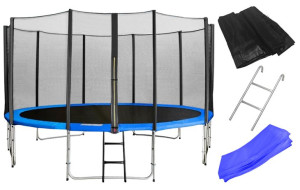 bezpieczna TRAMPOLINA OGRODOWA z siatką 16FT 487cm ATESTY