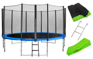 trwała TRAMPOLINA DLA DZIECI 16FT 487cm + siatka + drabina