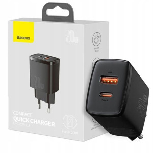 Ładowarka Baseus Quick Charger USB,USB-C 20W