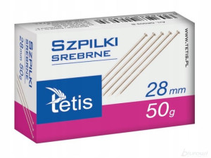 TETIS szpilki długie srebrne 28 mm / 50 g GR009-B