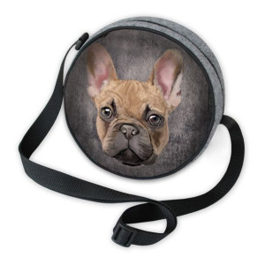 Torebka okrągła Beige Bulldog