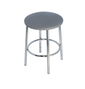 Taboret Stołek Metalowy Chrom Wzmocniony