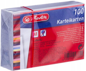 Herlitz karteczki kartotekowe fiszki A8, 100 szt.