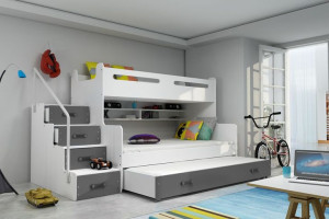 MAXI 3 – 200X80 – łóżko piętrowe antresola 3osobowe