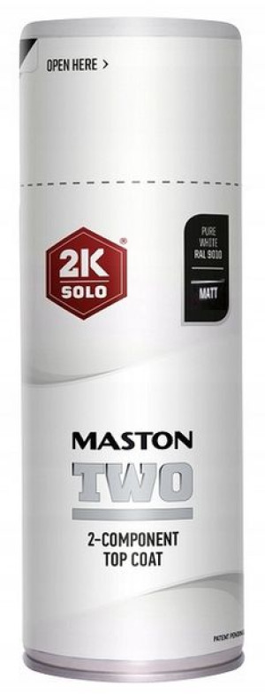 MASTON lakier biały połysk 2k spray RAL 9010 twar
