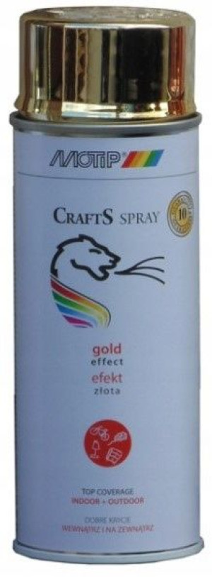 Motip Crafts - lakier z efektem chromu złoty 400ml