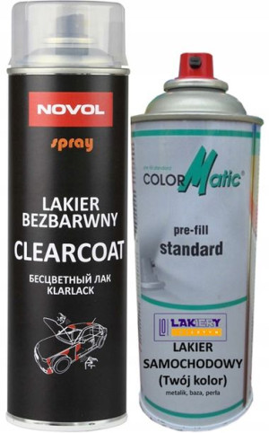 LAKIER SPRAY KOLOR + BEZBARWNY - zestaw do odnowy
