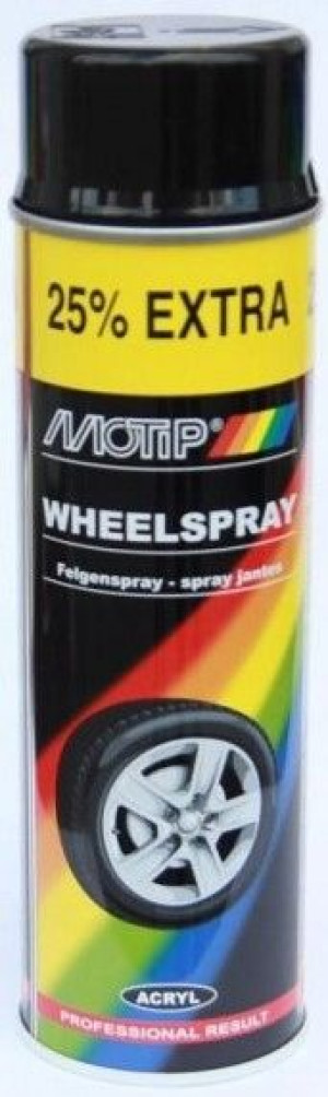 MOTIP lakier do felg 500ml spray - czarny połysk