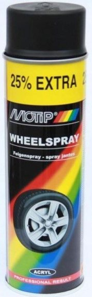 MOTIP lakier do felg 500ml spray - czarny mat
