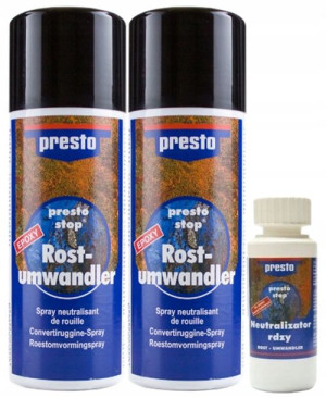 PRESTO neutralizator odrdzewiacz 100ml i 2* spray