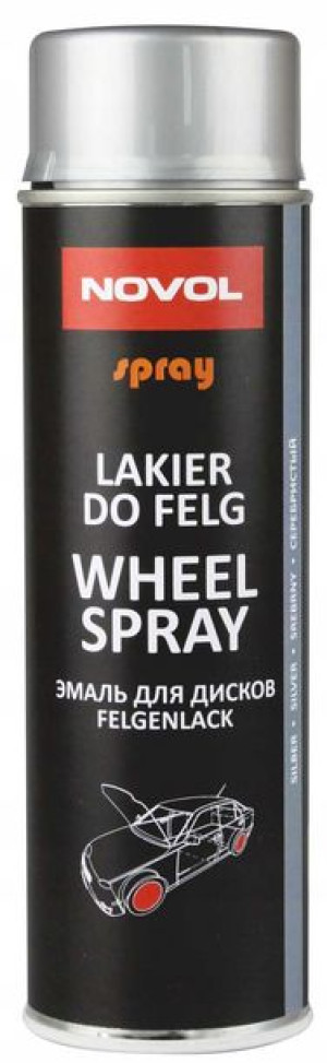 Novol Wheel spray - Lakier do felg srebrny 500ml