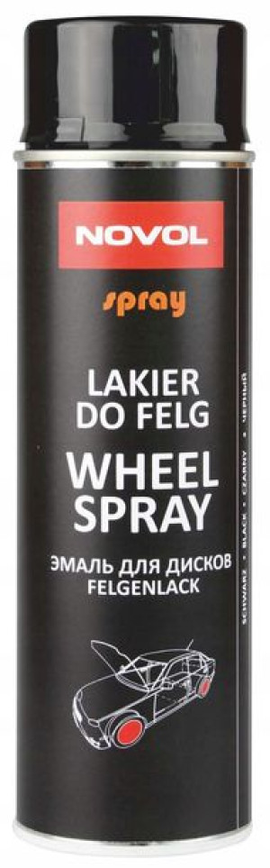 Novol Wheel spray - Lakier do felg czarny połysk
