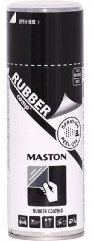 MASTON płynna guma spray do felg 400ml czarny błys